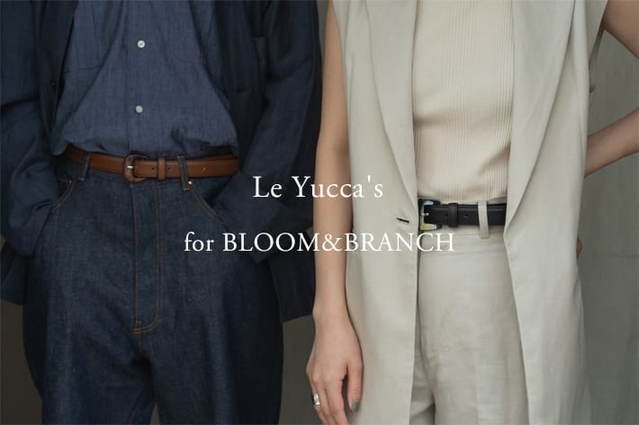 BLOOM&BRANCH Le Yucca's 別注セルロイドバックルカーフベルト