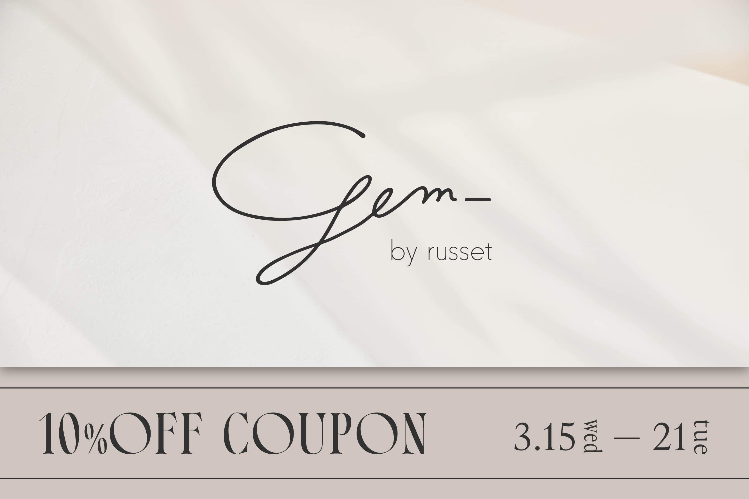 russet 【期間限定10％OFF】gem_by russetがついにパルクロデビュー！