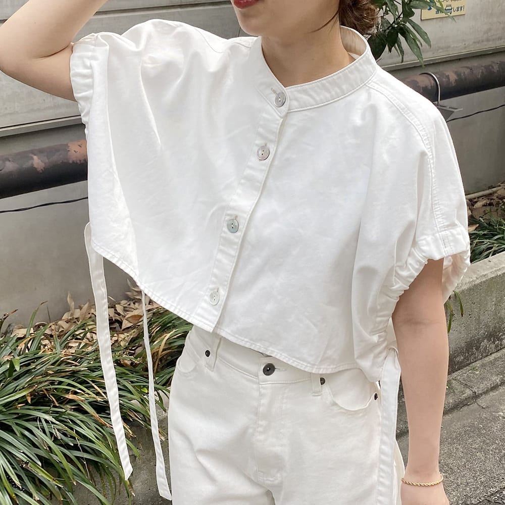 Q.anos キュアノス　Shell multi blouse