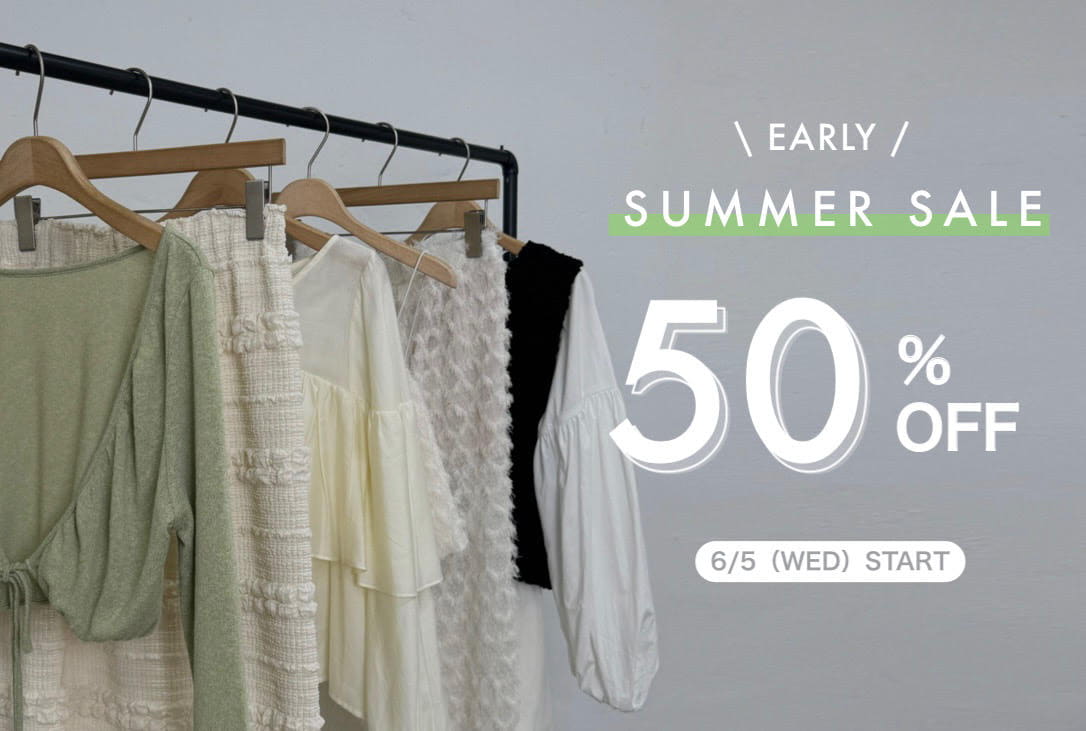 mystic EARLY SUMMER SALE 50％OFF開催！！