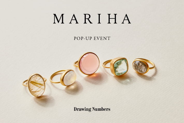 Drawing Numbers MARIHA JEWELRY POP-UP EVENT @shinjuku,yokohama