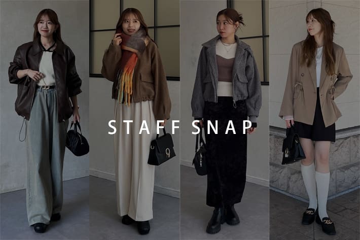 Thevon 秋初めに着たいアウターを使ったSTAFF SNAP