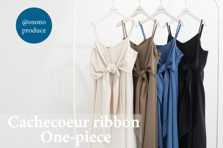 natural couture osono カシュクールリボンキャミワンピース natural couture｜osonoアシメカシュクールリボンキャミ