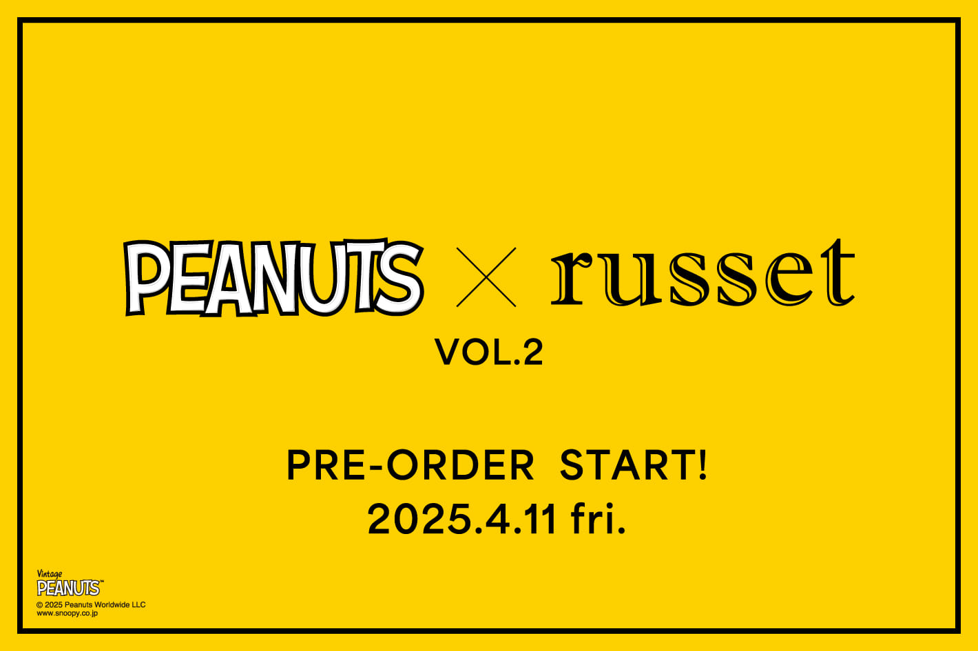 russet 【告知】PEANUTS×russet コラボアイテム "第二弾" の発売が決定！