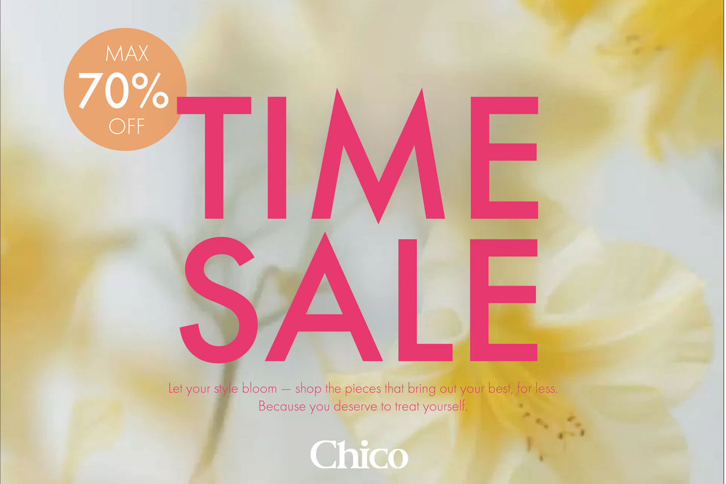 Chico 【パルクロ限定】タイムセール！MAX70％OFF