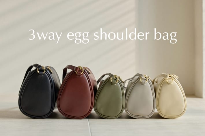 gemeil 【Pre order】ころんとしたシルエットが魅力の3way egg shoulder bag