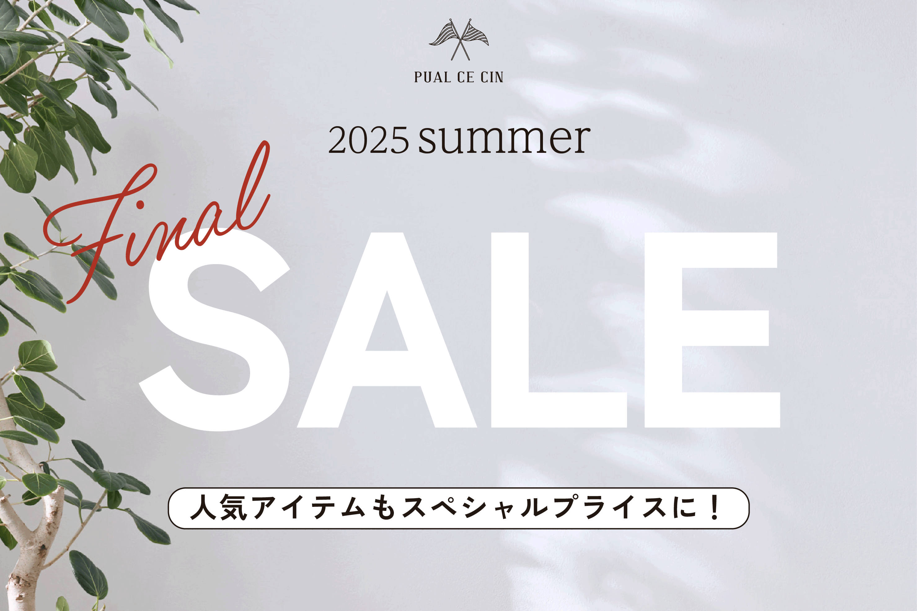 PUAL CE CIN 【PUAL CE CIN】FINAL SALE！