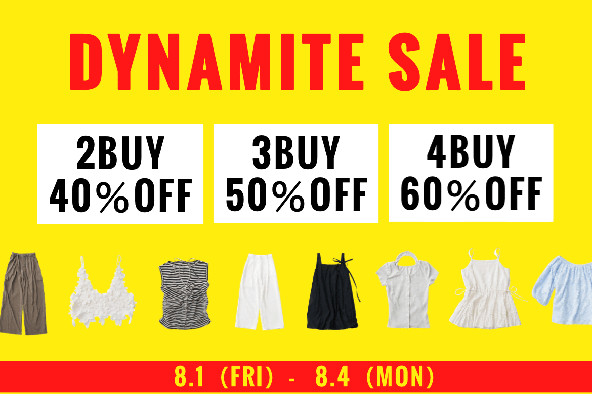 mystic 【告知】8/1(FRI)～DYNAMITE SALE開催決定！