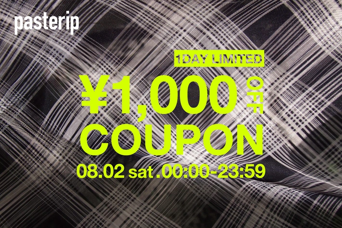 Pasterip 【本日限定！23:59まで】1,000円OFFクーポンキャンペーン開催