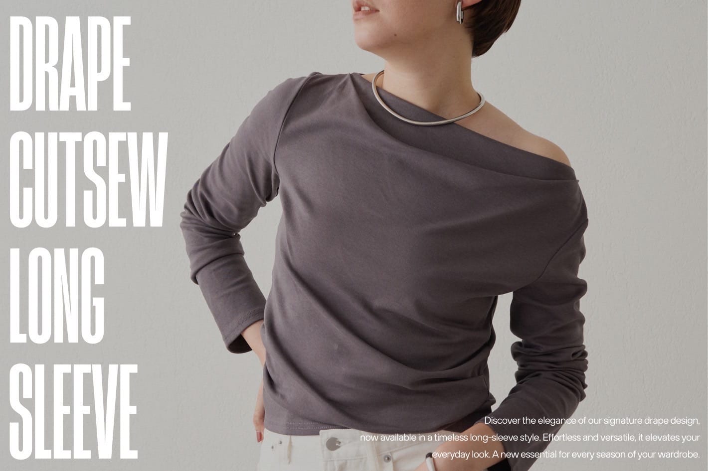 LOUNGEDRESS あの人気のドレープカットソーに長袖バージョンが登場！
