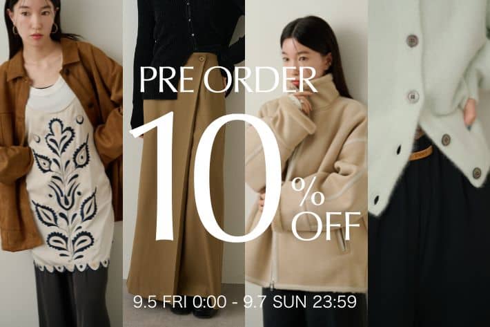 Omekashi 【告知】9/5(金)0:00～新作予約スタート&予約アイテム10％OFF開催！