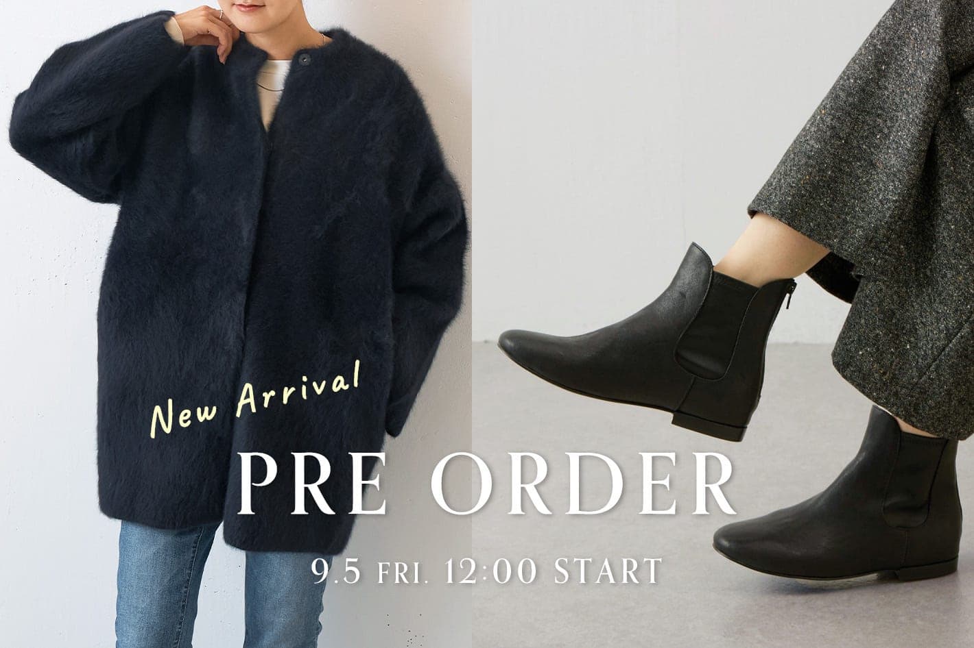 BEARDSLEY 【PRE ORDER】サイドゴアブーツ&ファーニットコート新色