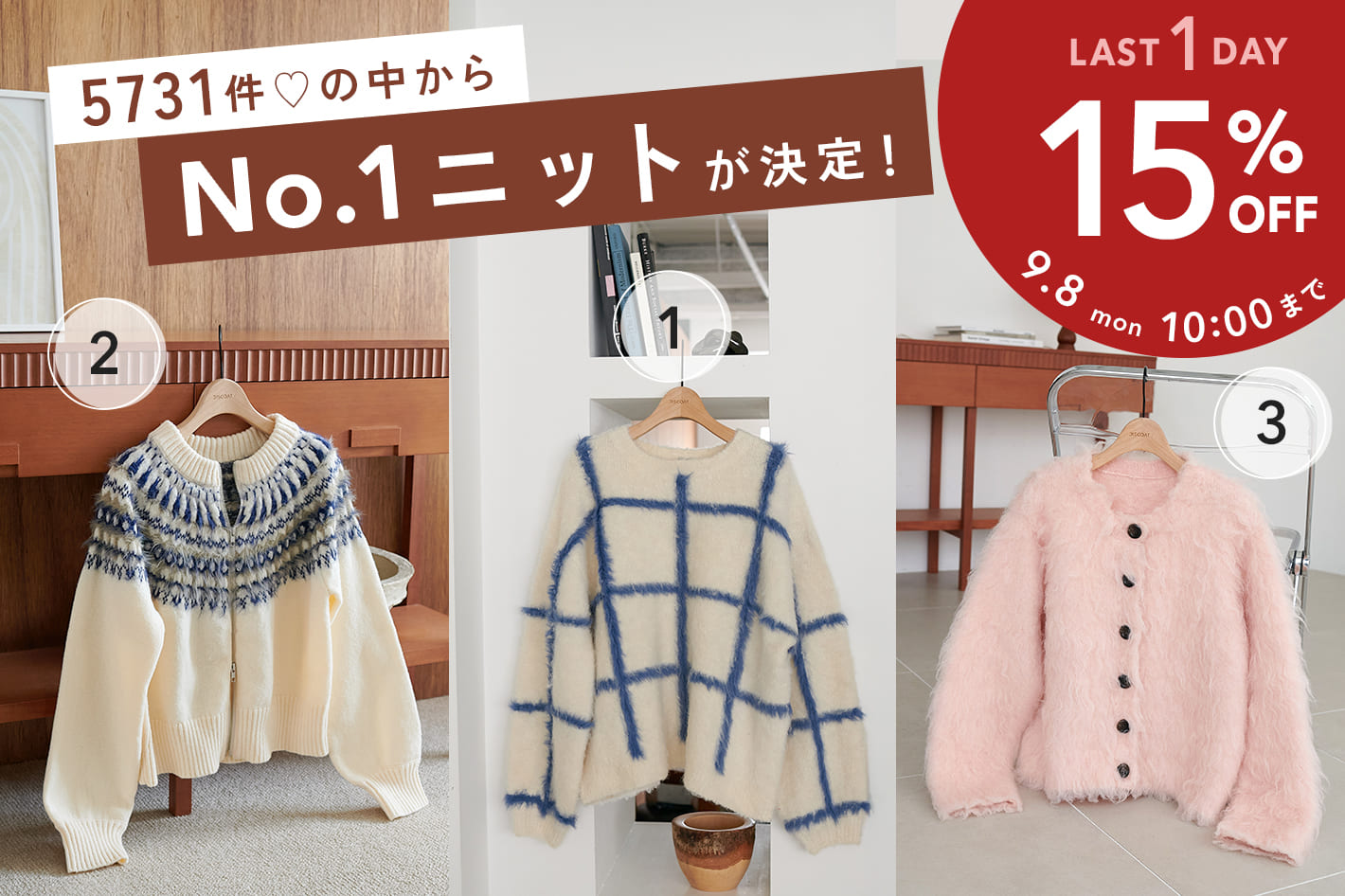 DISCOAT 《明日10:00まで》【TOP3は15％OFF♪】FAV KNIT FES NO.1ニットが決定🍂