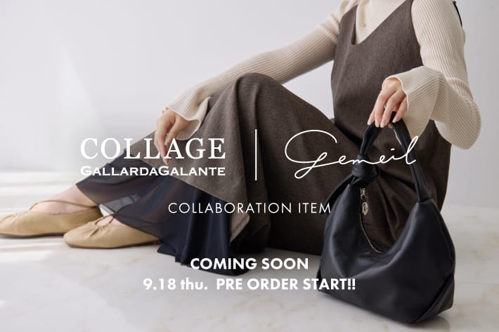 COLLAGE GALLARDAGALANTE 《COLLAGE×gemeil》コラボレーションアイテムが登場！