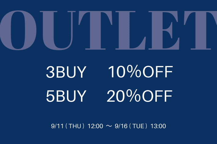 OUTLET 【PAL GROUP OUTLET限定】3BUY10%OFF・5BUYmore...20%OFFクーポンSALE開催！