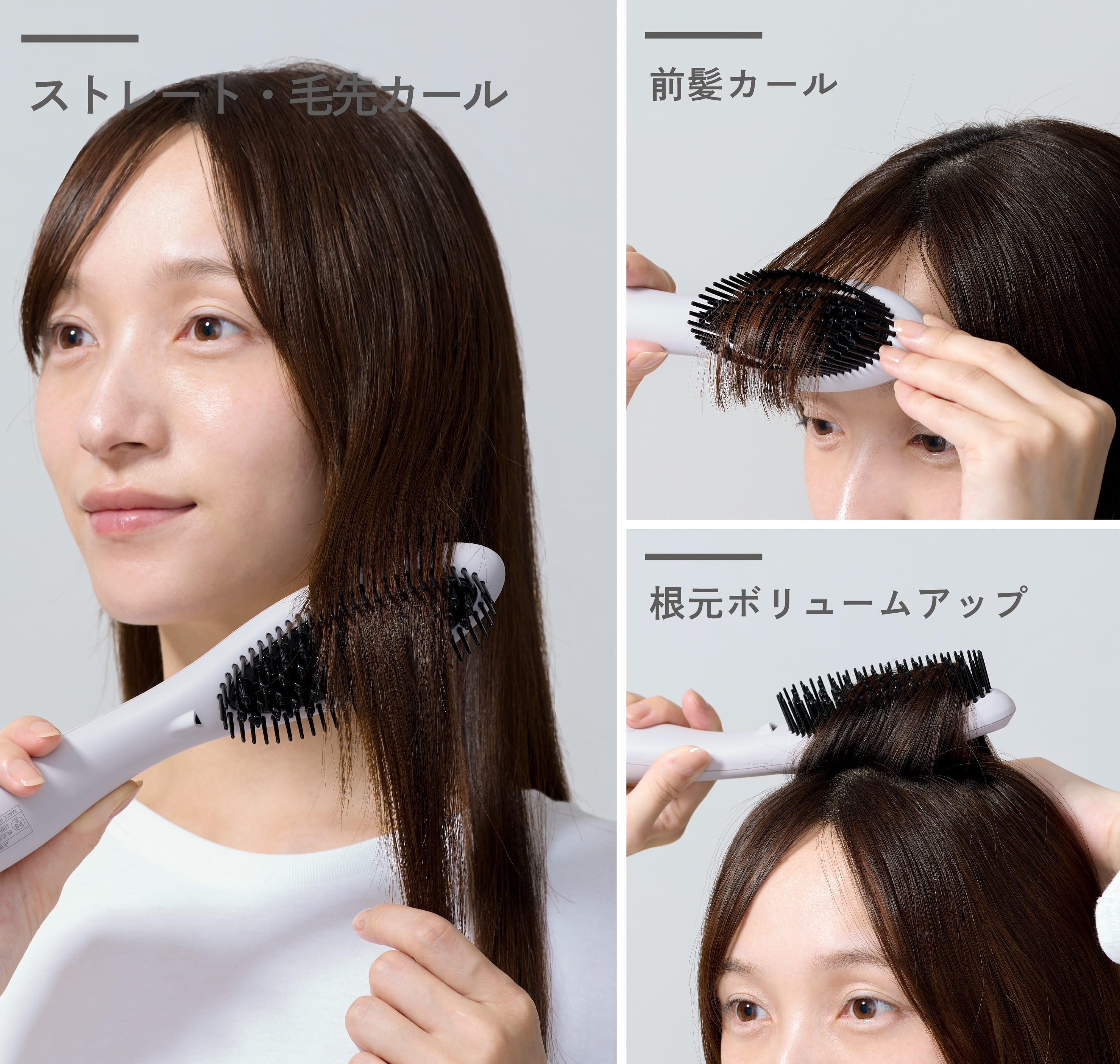 マイナスイオン2WAYヘアアイロン 使用イメージ