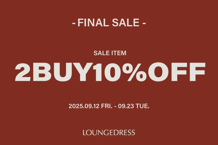 LOUNGEDRESS 2BUY10%OFFクーポンキャンペーン開催！