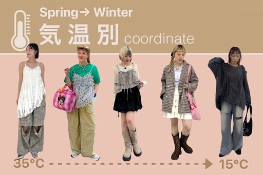 w closet 【もう、迷わない!!】気温別16コーデ♡