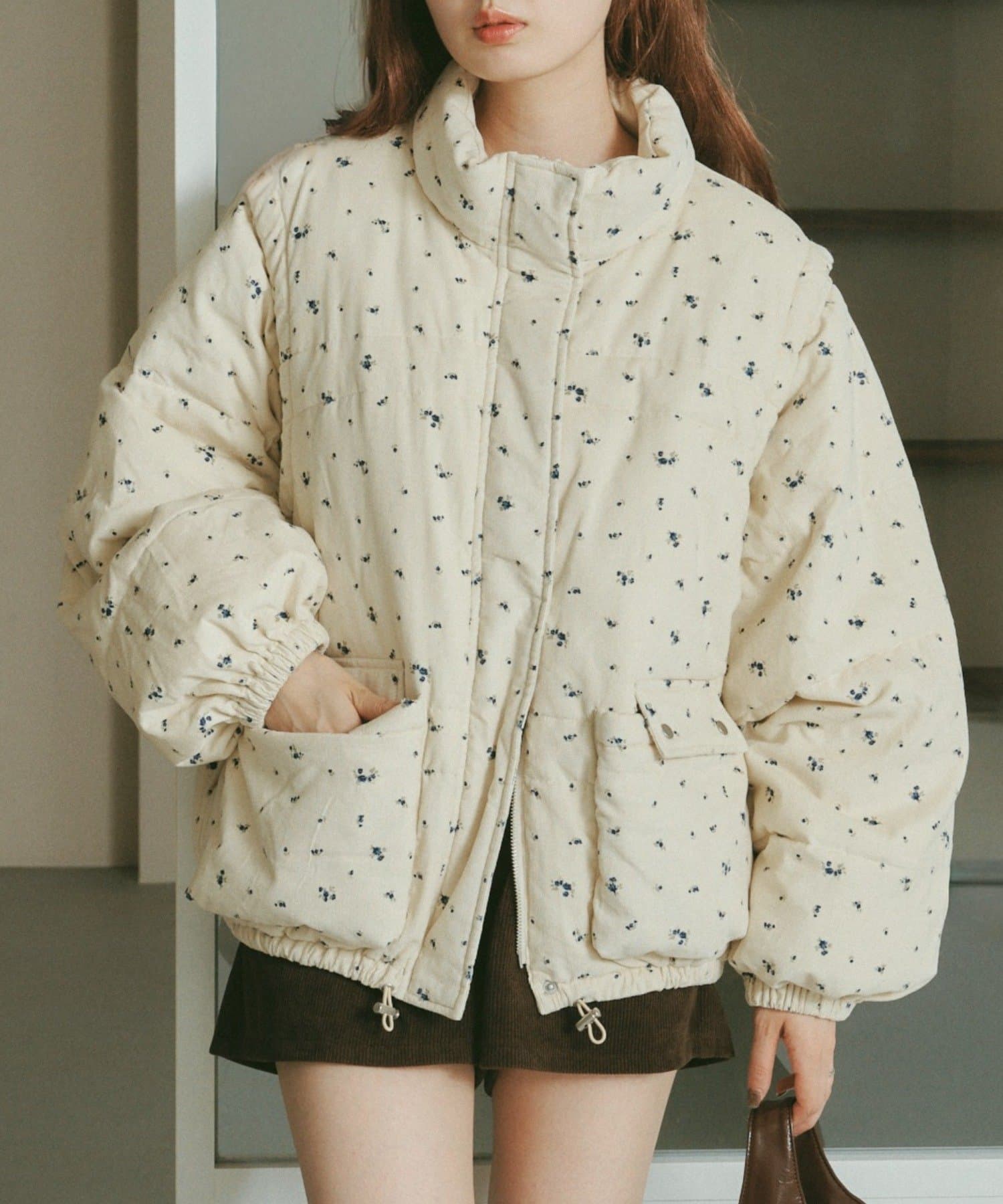 新品kastane フリルナイロンブルゾン ダブルジップ】フリルナイロンブルゾン | Kastane(カスタネ