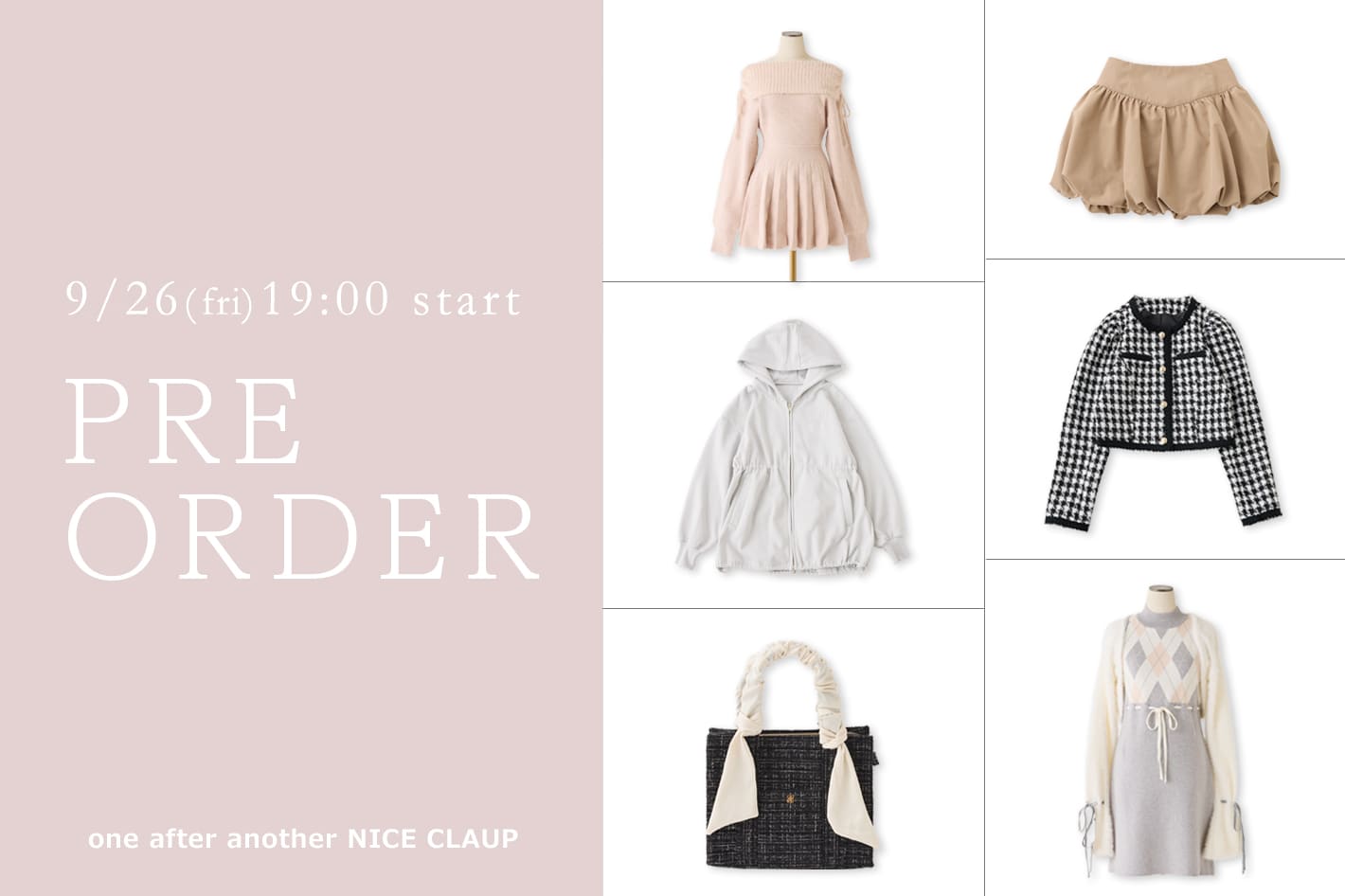 one after another NICE CLAUP 【新作情報！】9月の販売開始アイテム