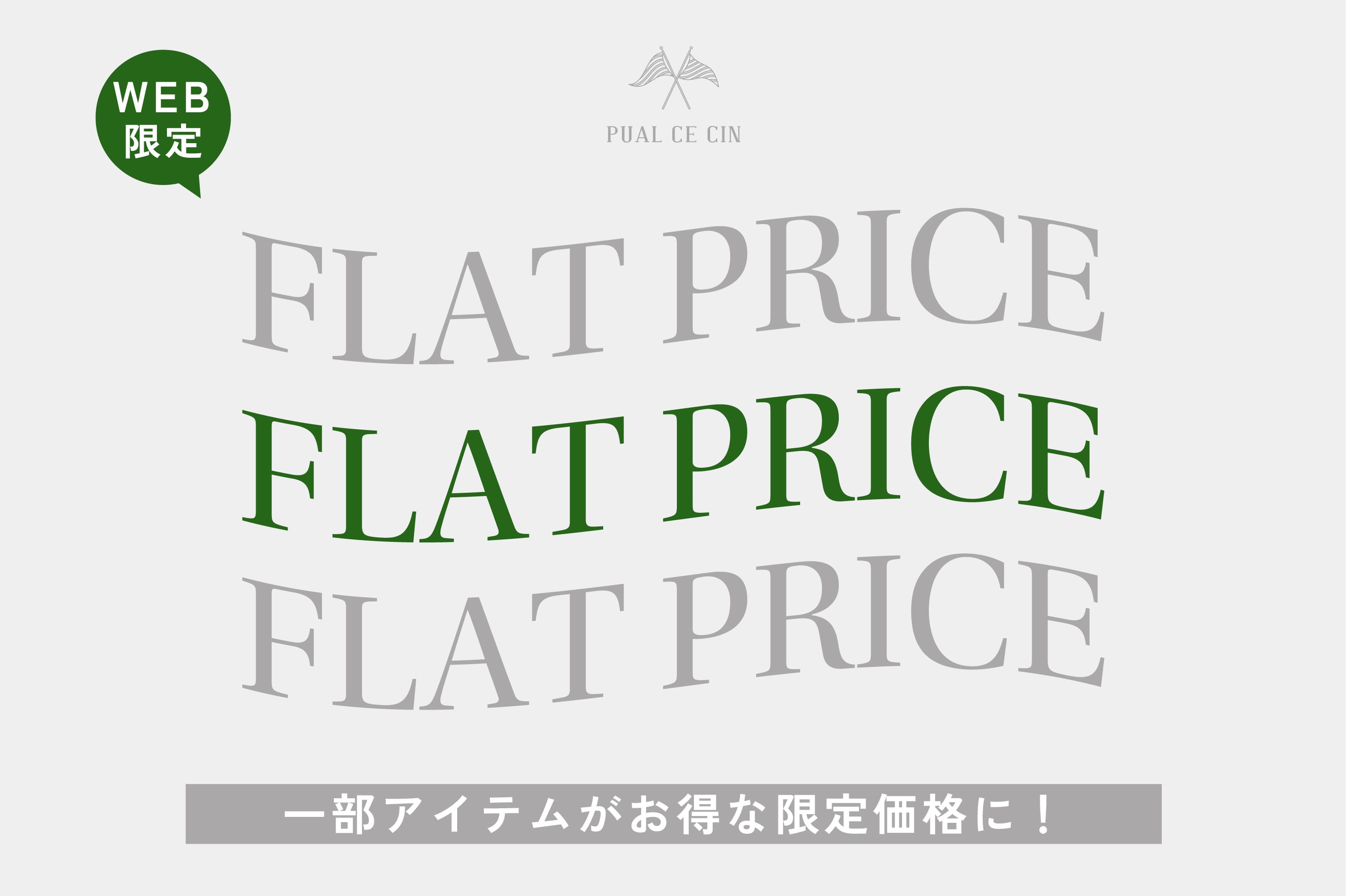 PUAL CE CIN FLAT PRICE SALE！