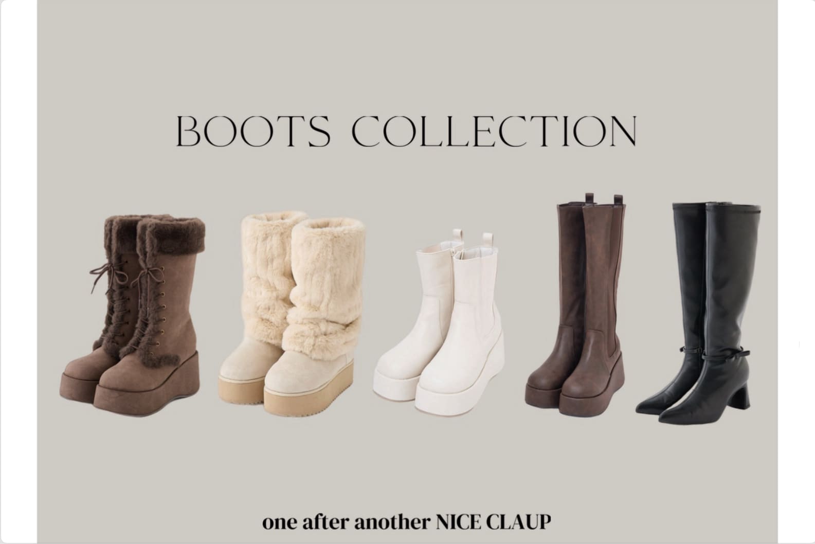 one after another NICE CLAUP ナイスクラップのイチオシブーツご紹介♡