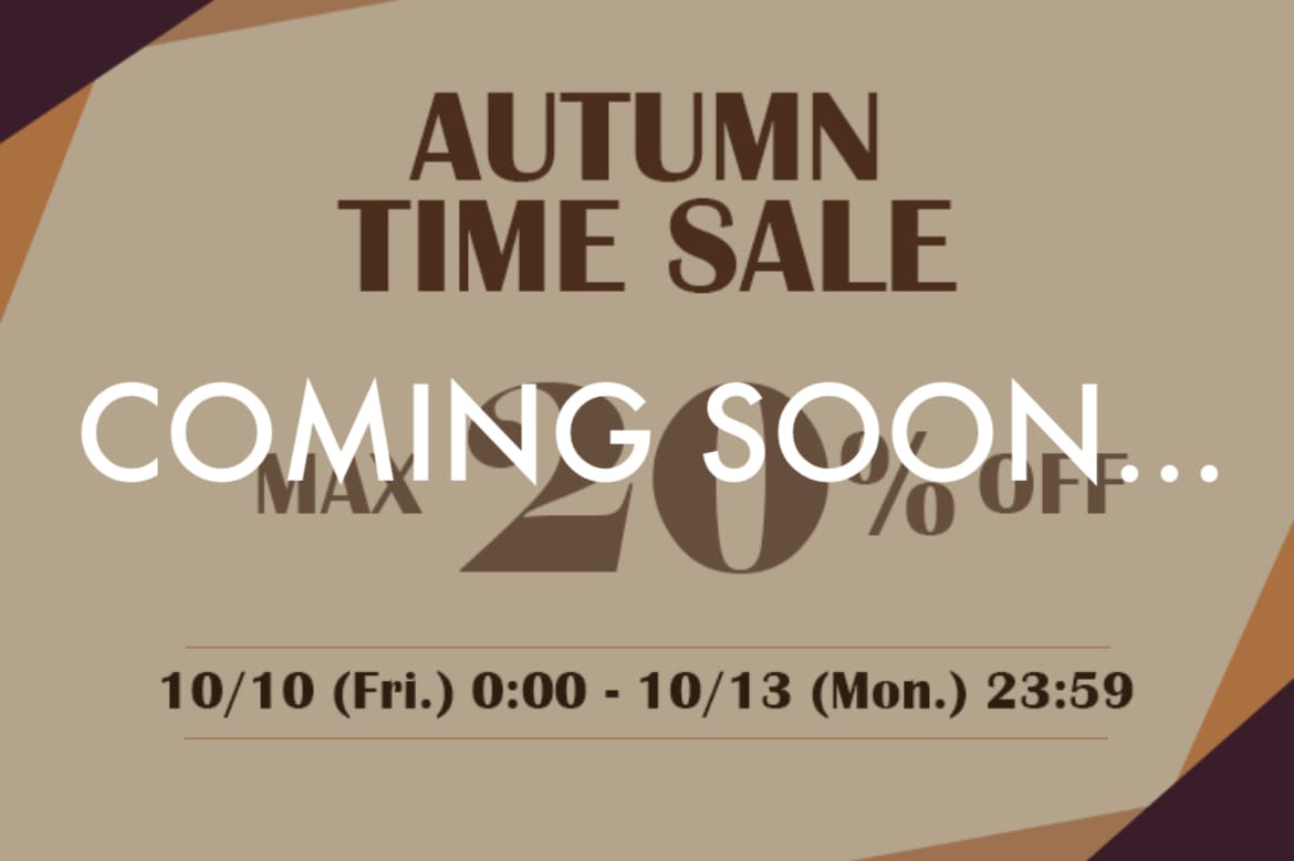 SHENERY 【告知】MAX20%OFF！タイムセール開催決定！