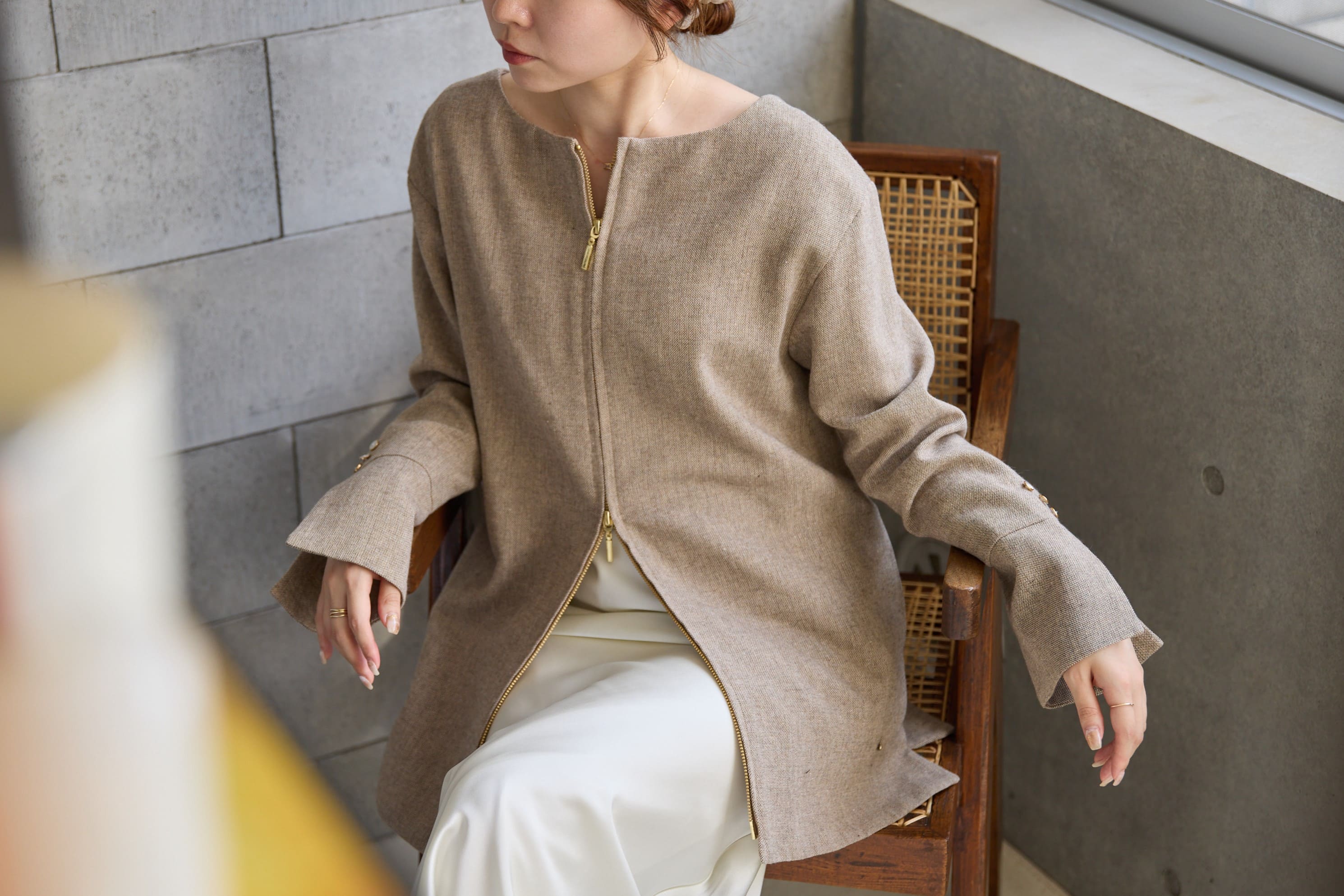 ジップカーディガン メインイメージ