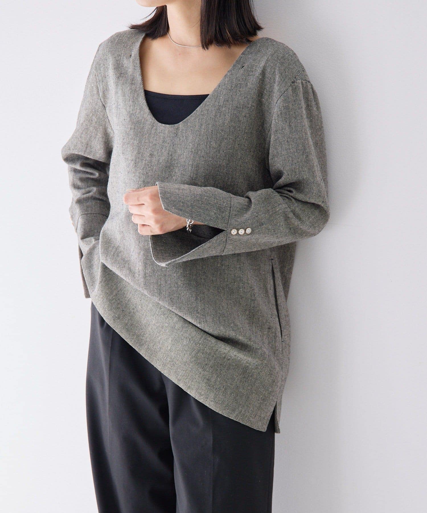 ジップカーディガン スタイリング3