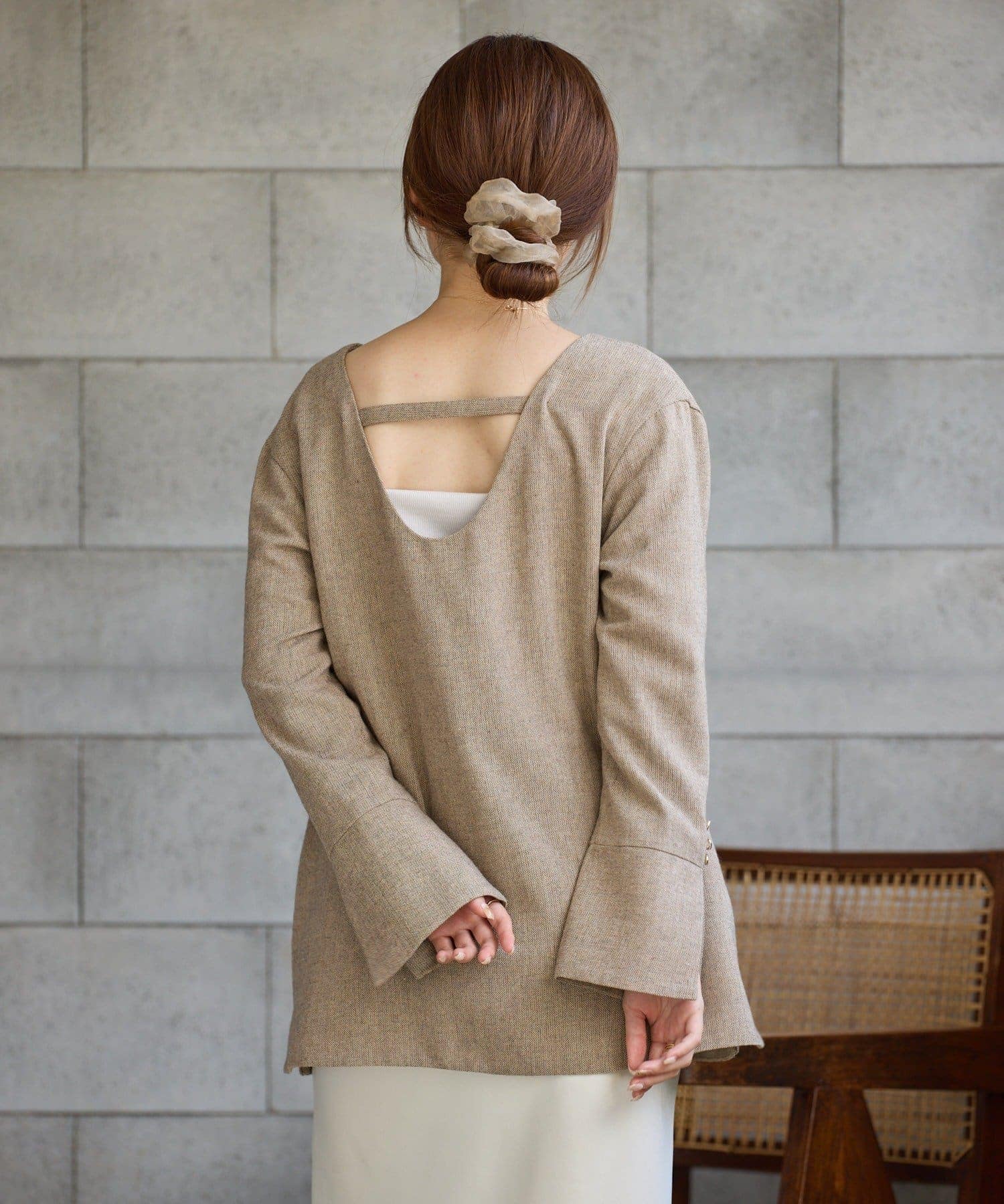 ジップカーディガン スタイリング2