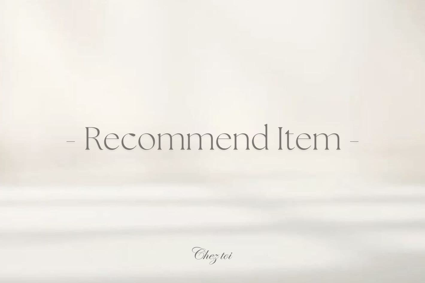 Chez toi  【 STAFF SNAP 】cheztoiスタッフの推しアイテム！
