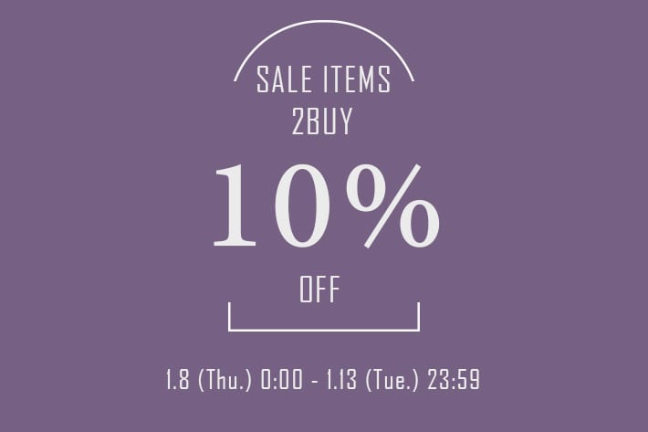 SHENERY セールアイテム2BUY10%OFFキャンペーン開催！