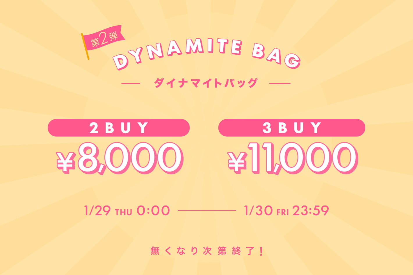 one after another NICE CLAUP 【ダイナマイトバッグ第2弾】2点税込み¥8,000、3点税込み¥11,000のSETFAIR