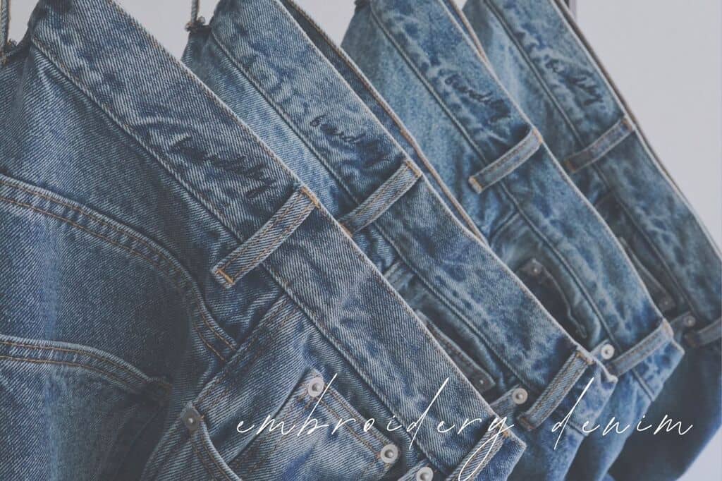 BEARDSLEY 【PICK UP】刺繍入りワイドデニム