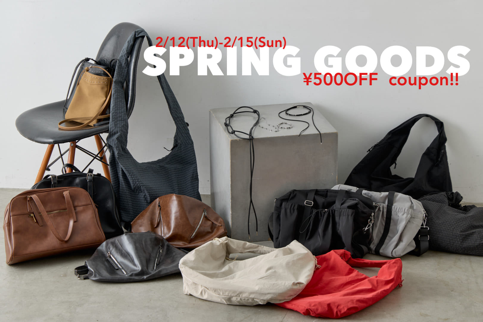 -goocy- 【SPRING  GOODS】￥500OFF　SPECIAL　COUPON！