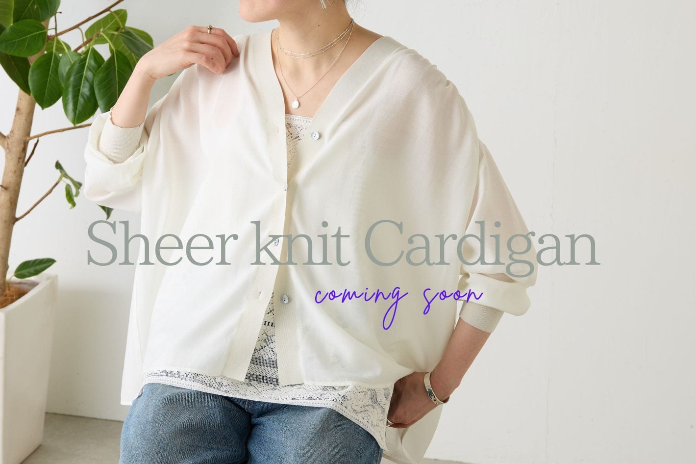 BEARDSLEY 【new item】シアーブラウスカーディガン