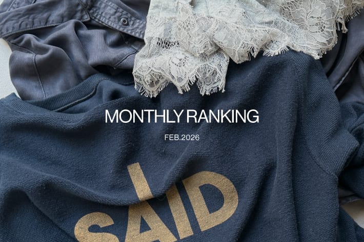 DOUDOU MONTHLY RANKING / 2月の人気アイテムランキング！