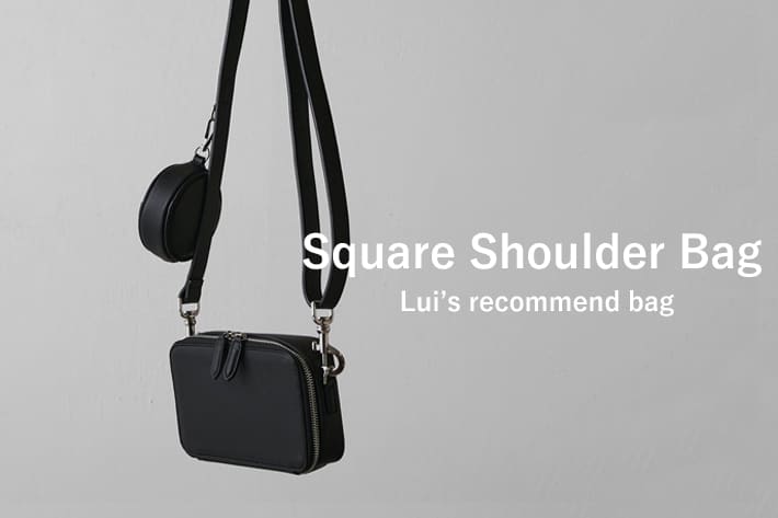 Lui's 【SNSでバズってる！？】スクエアショルダーバッグ