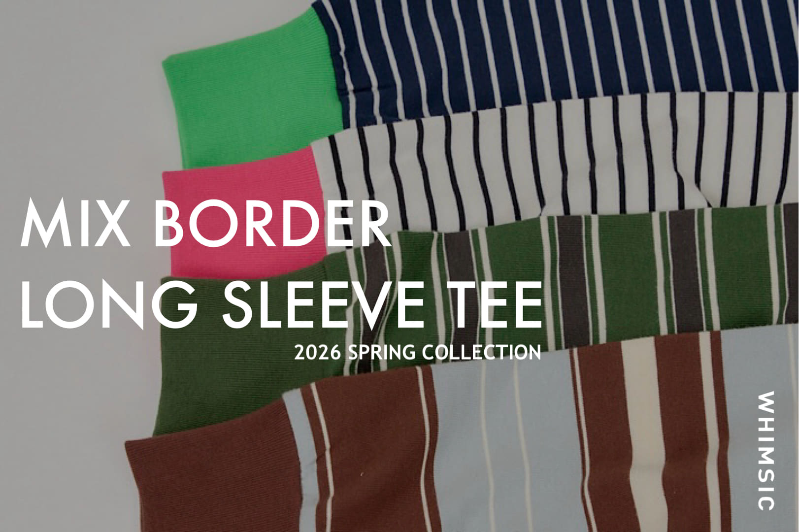 Kastane 【WHIMSIC】MIX BORDER LONG SLEEVE TEE