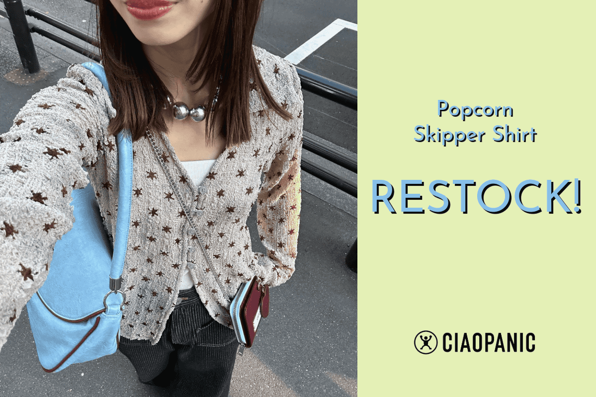 CIAOPANIC 【再入荷】ぽこぽこポップコーンスキッパーシャツ