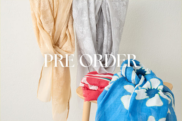 ear PAPILLONNER 春の必需品。華やかな大判ストールが予約スタート。