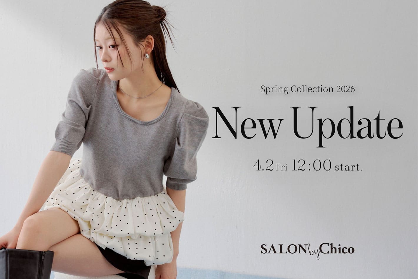 Chico 【大人気アイテムが5分袖になって登場♪】SALON by Chico 4/2(Thu)12:00～予約START
