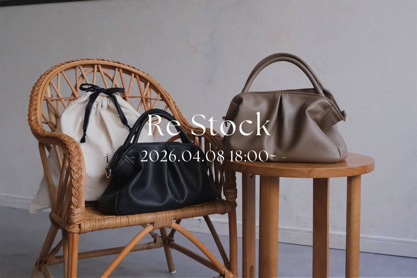 Chez toi 【 Re Stock 】タックミニボストンBAGが再入荷！