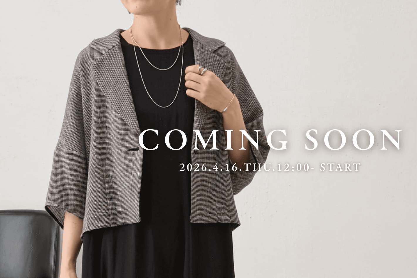 BEARDSLEY 《4/16(水)12:00完売カラー追加予約》ハーフスリーブツイードジャケット