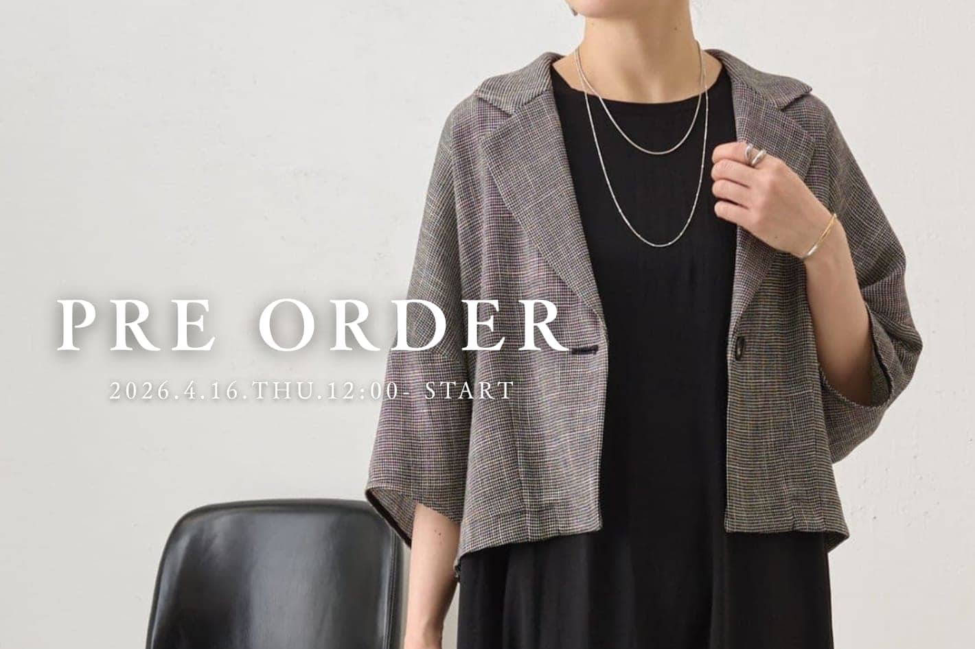 BEARDSLEY 【RESTOCK】ハーフスリーブツイードジャケット