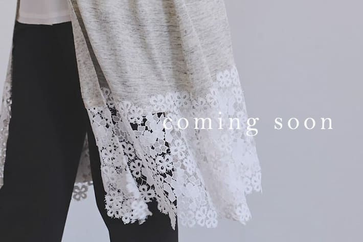 BEARDSLEY 【COMING SOON】裾レースリネンカーデ