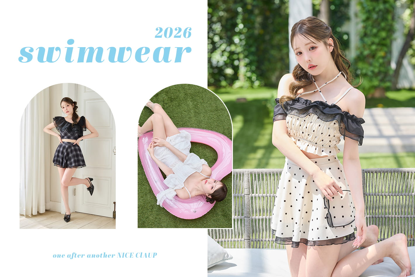 one after another NICE CLAUP Swim Wear collection 2026