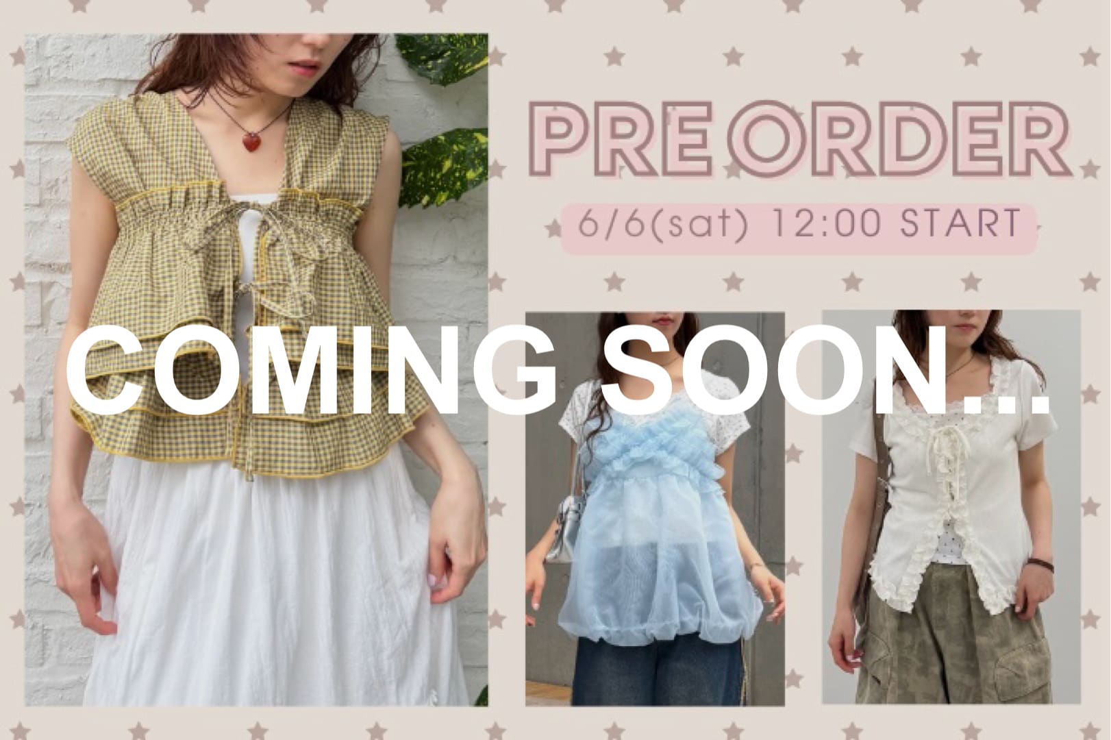 w closet COMMING SOON...【6/6 12:00~新作予約開始！】