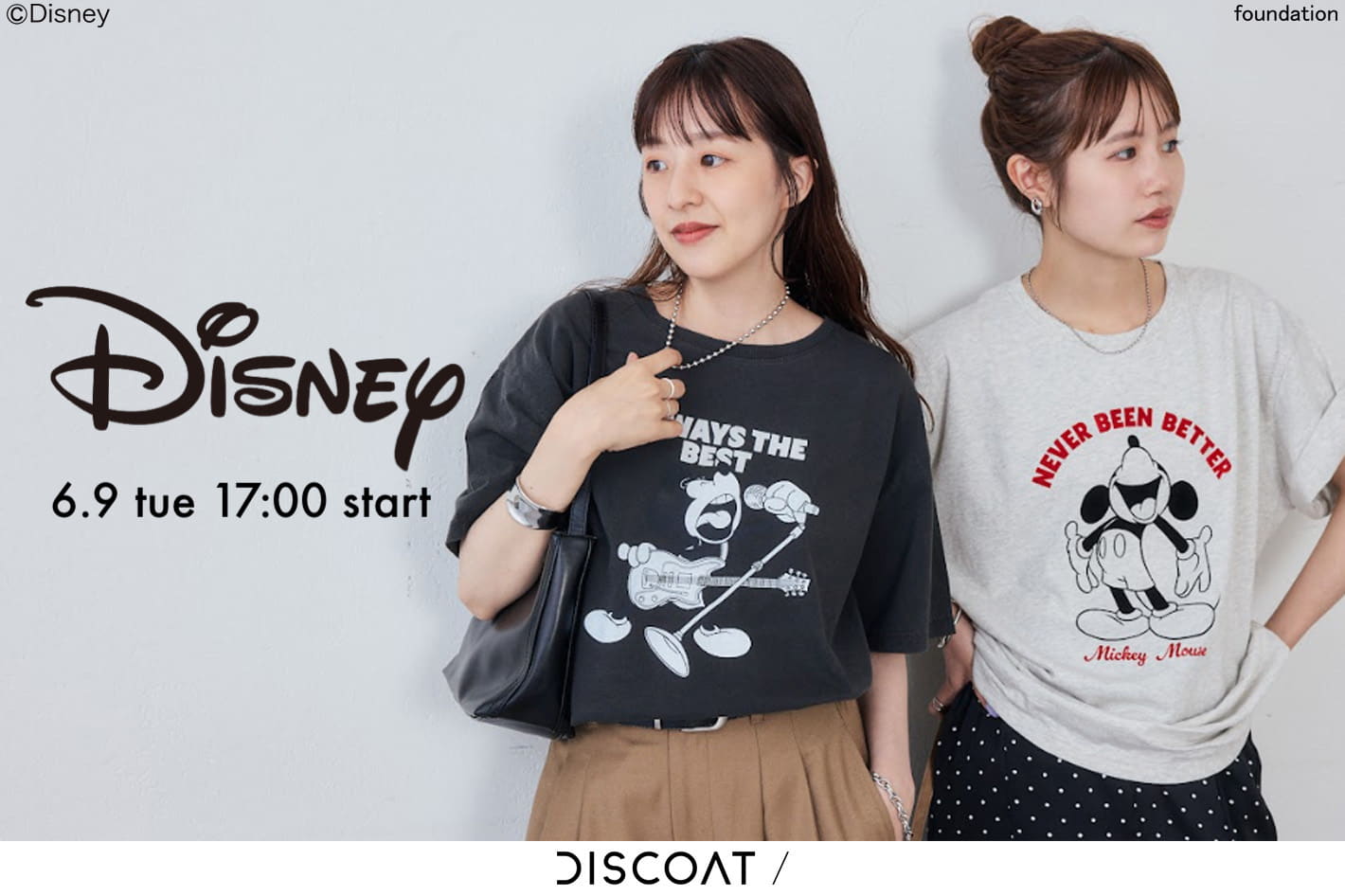 DISCOAT 【Disney】DISCOAT別注Tシャツが予約スタート♥
