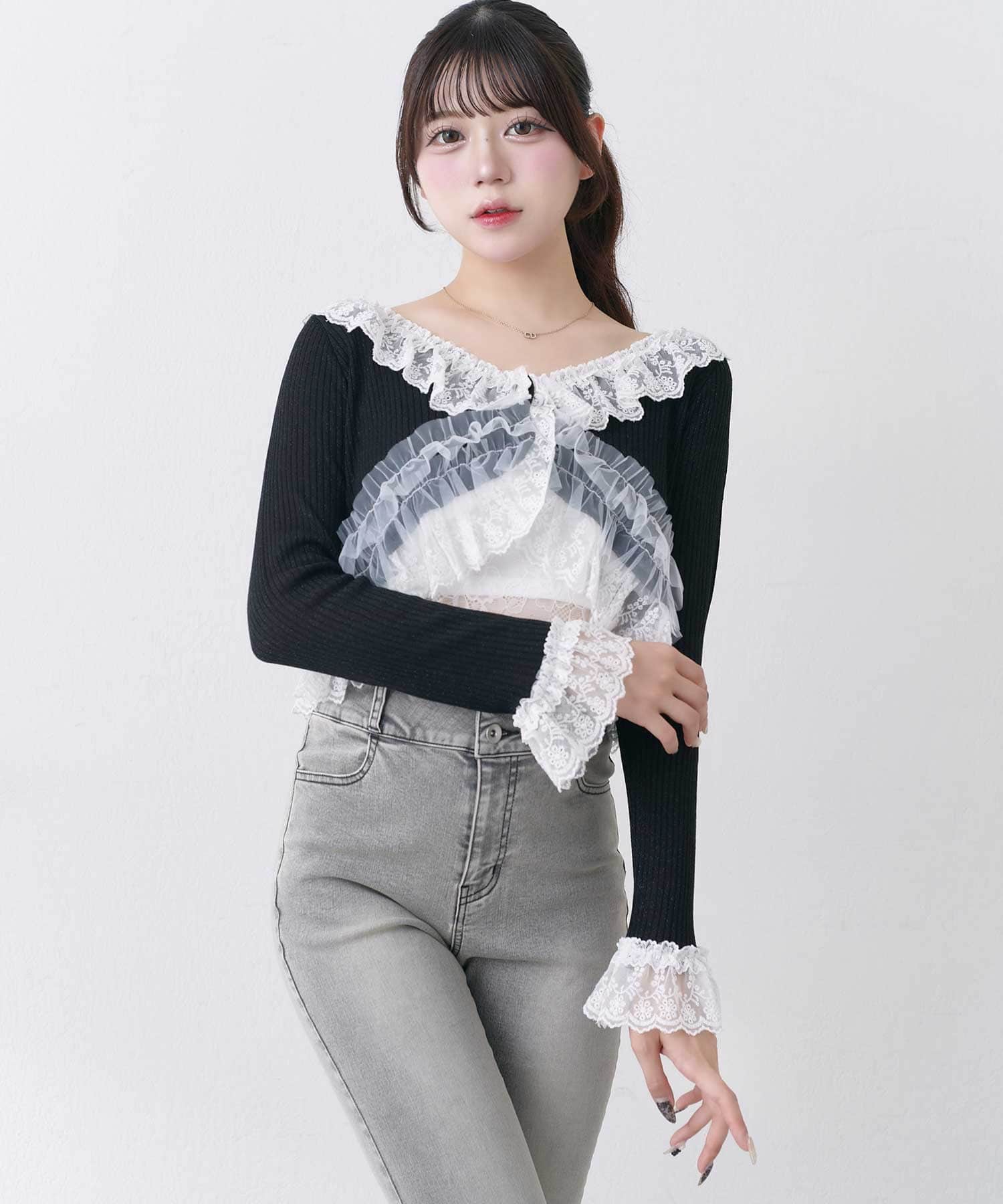 Sparkle Frill Cardigan
